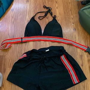 Bikini top + matching shorts